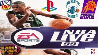 NBA Live 99 PSX Gameplay  NBA on TNT  NBA Finals  Charlotte Hornets  Phoenix Suns [upl. by Oderfigis]