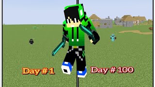 Minecraft  I survived 100 days in minecraft flat world [upl. by Adam761]