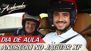 RUBENS BARRICHELLO ENSINA FELIPE ANDREOLI NO JAGUAR XF  DIA DE AULA 3  ACELERADOS [upl. by Norramic]