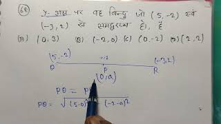 The point on yaxis which is equidistant from the points 52 and 3 2 is [upl. by Jeu548]