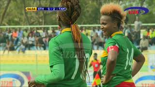 CECAFA WOMEN 2018 ETHIOPIA 1 VS 4 TANZANIA GoalsIbitego [upl. by Nonnairb]