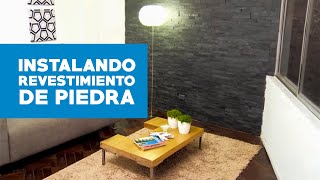 ¿Cómo instalar revestimiento de piedra en el interior [upl. by Nel3]