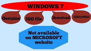 How To Download Windows 7 ISO File  Genuine Windows 7  Download Windows 7 ISO File For Free  PTT [upl. by Kreager918]