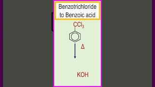 Transformation of benzotrichloride to benzoic acid chemistry [upl. by Yecart983]