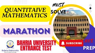 Bahria University Entrance Test 2025 Complete Quantitative Mathematics Marathon all BS amp MS Program [upl. by Onurb783]