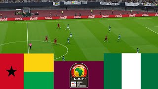 Guinea Bissau 0 vs 1 Nigeria CAF 2024 match highlights  Video game simulation PES 2021 [upl. by Nady925]