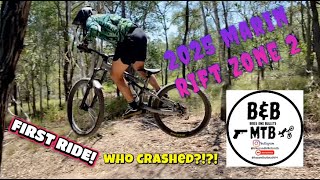 2025 marin rift zone 2 first ride  AND SOMEONE CRASHES marinbikes riftzone mtb mtbcrash [upl. by Anaizit]