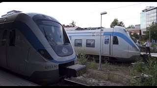 Sweden train ride from Stockholm City to Södertälje Centrum [upl. by Yellehs]