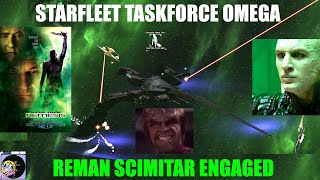 Reman SCIMITAR Engages Starfleet Battlegroup OMEGA  Star Trek Nemesis  Starship Battles [upl. by Donata]