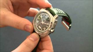 Marvin Malton 160 Rectangle Flying Hour Watch Review [upl. by Hamer56]