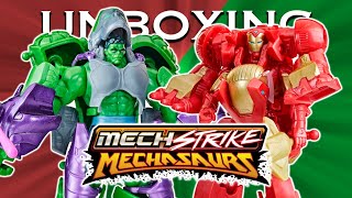 HULK amp IRON MAN 🦖  UNBOXING MECH STRIKE DINOSAURUS [upl. by Miuqaoj]