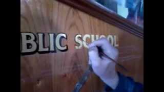 Applying Gold Leaf to an Honour Board [upl. by Hsenid]