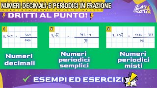 💫 Come TRASFORMARE Numeri DECIMALI e PERIODICI in FRAZIONI GUIDA COMPLETA [upl. by Alletse]