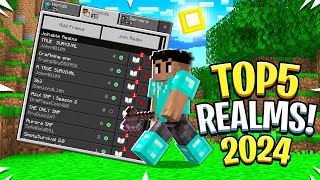 Top 5 Realms for Minecraft Bedrock 121 MCPE [upl. by Dasya180]