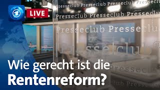 Alt gegen Jung – wie gerecht ist die Rentenreform  ARDPresseclub [upl. by Lacey]