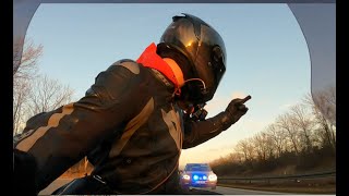 Danish police chase biker  Dansk politi jagter motorcyklist [upl. by Onej]