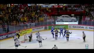 12Final SWEDEN  FINLAND 30 █ IIHF WC 2013 █ Goals Sverige Ishockey VM [upl. by Ahsenhoj]