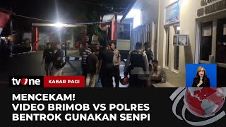 Baku Tembak Oknum Polisi vs Oknum Polres Warga Sekitar Ketakutan  Kabar Pagi tvOne [upl. by Nodnahs828]