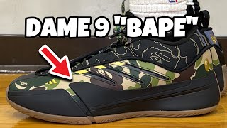 adidas Dame 9 quotBAPE Green Camo” [upl. by Traweek]