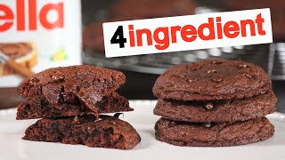 4 Ingredient Nutella Cookies  How Tasty Channel [upl. by Chester]