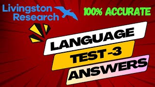 English Language Test  Livingston Research  Online Earning  Real Test Questions ampAnswers Test 3 [upl. by Maximilianus192]