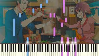 Koimonogatari  Arigatou GoizamasuKogarashi Sentiment Piano Transcription Synthesia [upl. by Rintoul120]