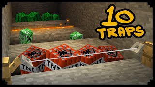 ✔ Minecraft 10 Ways to Make Traps [upl. by Schwinn47]