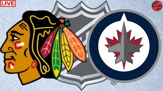 CHICAGO BLACKHAWKS vs WINNIPEG JETS NHL HOCKEY GAME TWO LIVE GAME CAST amp AUDIO [upl. by Dorella]