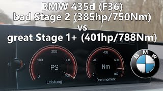 BMW 435d F36 Stage 2 385hp vs Stage 1 401hp 100  200kmh drag [upl. by Odette]