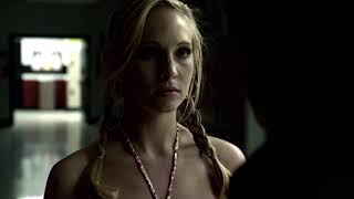 Caroline Sees Damon  The Vampire Diaries 1x05 Scene [upl. by Abbottson]