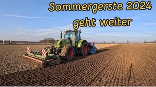 Sommergerste 2024 Claas Arion 640 beider der Aussaat mit einer Lemken Saphir9 LEMKENAgrovision [upl. by Noiek]