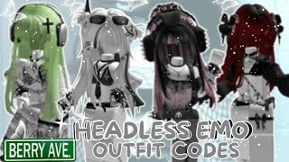 Emo Outfits IdeasOUTFITS CODES w Links Roblox berry Avenue outfit codes [upl. by Sungam]