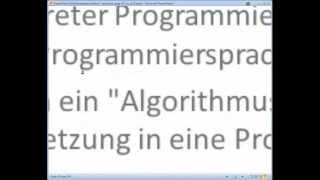 PRG02SU09 Programmierung Grundlagen Darstellung Algorithmen [upl. by Llerod]