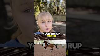 How to Keep Stirrup Firm In Your Foot🏇👀 equestriantips horsegirl equestrianfails horsehacks [upl. by Hairim240]