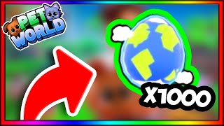 Hatching OVER 500 Exclusive Global Eggs🥚🌈 Pet World Roblox [upl. by Nala]