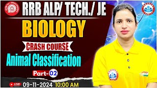 RRB ALP Technician Science Class  RRB JE Science Animal Classification Biology For Railway Exams [upl. by Tye581]