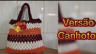 Tutorial Bolsa de Praia Em Crochê 🌊  Versão Canhoto rosilenecrocheof [upl. by Robert993]