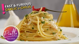 The BEST Spaghetti Aglio Olio Recipe  FAST and FURIOUS Italian Pasta [upl. by Hutchins876]