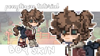 ✨ PONYTOWN ✨ ☄️ Boy Skin Tutorial ☄️  by szha [upl. by Kucik]