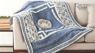 Crochet Bernat Mystery Blanket Pattern Week 3  EASY  The Crochet Crowd [upl. by Smitt]