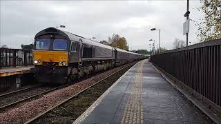 Belmond Royal Scotsman 66746 Passing Glenrothes with Thornton 021124 [upl. by Behah]