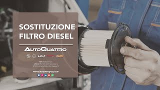 Sostituzione filtro carburante per vetture diesel [upl. by Ilenna]