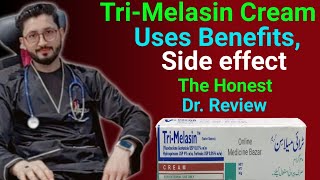 How to use tri melasin cream  benefits and side effects  pigmentation remove cream  Dr review [upl. by Yrtneg]