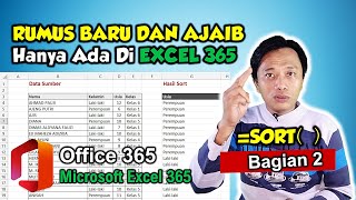 ðŸ”´TIPS EXCEL  Rumus Excel 365 Rumus SORT [upl. by Hamfurd61]