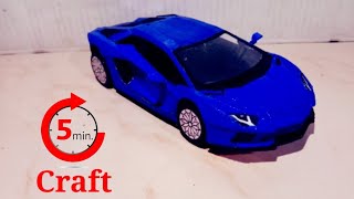 How to make LAMBORGHINI car from cardboard  Lamborghini Aventador S  DIY Cardboard Car [upl. by Orlina]