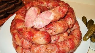 ДОМАШНЯЯ КОЛБАСА Деревенская из свинины Лучший рецепт Homemade Sausage [upl. by Quiteris]