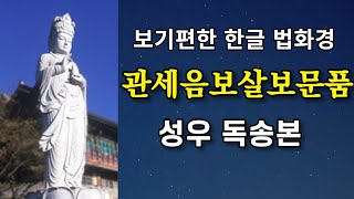 관세음보살보문품 우리말 독송 보기편한 한글 자막 법화경  방생카페 성우 고혜선 [upl. by Odo]