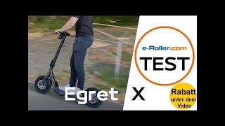 Egret X im Test  Der E Scooter mit 125 Zoll Reifen auch All Terrain [upl. by Allanson]