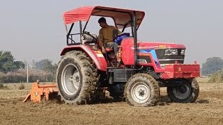 mahindra 605 di ps 50 hp tractor with rotawator jabarjast performance dete hue amazing videos [upl. by Lebama]