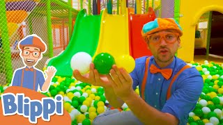 Blippi Visits Jumping Beans Indoor Playground For Toddlers  Educational Videos For Kids [upl. by Vaughn]